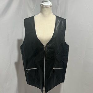 Vintage Punchline Leather vest size large